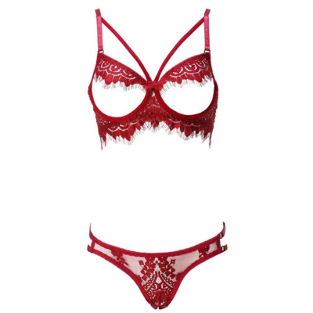 Ladies lace bra and panties 2-piece set